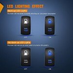 Nilight 5 Pin LED Rocker Switch for ATVs & More