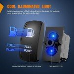 Nilight 5 Pin LED Rocker Switch for ATVs & More