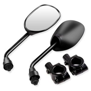 Black Retro Side Rearview Mirrors for ATVs & Bikes