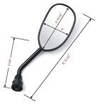 Black Retro Side Rearview Mirrors for ATVs & Bikes