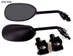 Black Retro Side Rearview Mirrors for ATVs & Bikes