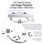 7k TK Trailer Axle for Utility/ATV/Cargo