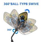 360° ATV Rear View Mirror with Handlebar Mount