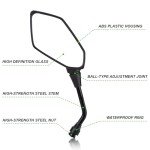 CICMOD Adjustable Rear View Side Mirrors for ATVs