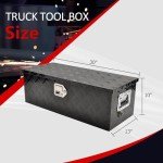 30" Black Aluminum Tool Box for ATV Storage