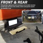 Universal Heavy-Duty Winch Hitch Mount Plate