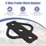 3-Way Steel Trailer Hitch Adapter for ATVs