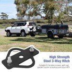3-Way Steel Trailer Hitch Adapter for ATVs