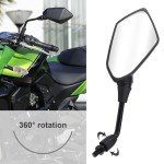 2PCS Adjustable 360° Motorcycle Side Mirrors