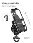 Vibration-Dampening Motorcycle Phone Mount for Handlebar
