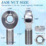 YIFUOK 1.25" Heim Joint Rod End Kit