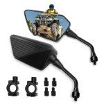 Universal ATV Side Rearview Mirrors with Bolt Mount