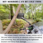 Impact-Resistant ATV Motorcycle Mirrors - 2 Pack