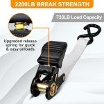 Heavy Duty 2200LB Ratchet Straps for ATV & Truck