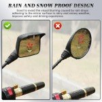 Impact-Resistant ATV Motorcycle Mirrors - 2 Pack