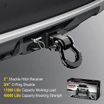 Nilight Heavy Duty Towing Shackle Hitch Receiver