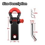 Heavy Duty 2" Shackle Hitch Receiver with D Ring