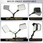 Impact-Resistant ATV Motorcycle Mirrors - 2 Pack