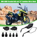 CICMOD Universal Motorcycle Side Mirrors with Bolts