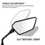 Universal ATV Side Rearview Mirrors with Bolt Mount