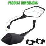 CICMOD Universal Motorcycle Side Mirrors with Bolts