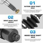 ATV Front and Rear CV Axle Assembly Set