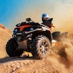 Universal ATV Side Rearview Mirrors with Bolt Mount