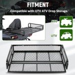 ECOTRIC Universal ATV Rear Cargo Basket Rack