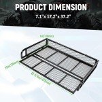 ECOTRIC Universal ATV Rear Cargo Basket Rack