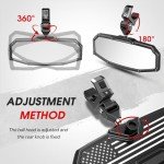 Adjustable UTV Rear View Mirror for 1.5-2.0" Roll Cages