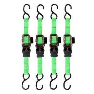 SMARTSTRAPS Retractable Ratchet Tie Downs - 4 Pack