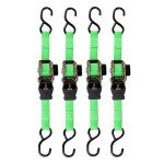 SMARTSTRAPS Retractable Ratchet Tie Downs - 4 Pack