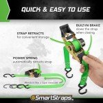 SMARTSTRAPS Retractable Ratchet Tie Downs - 4 Pack