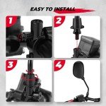 KEMIMOTO Adjustable ATV Handlebar Mirrors