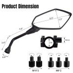 ATV Hawk-eye Universal Side Mirrors with Clamp