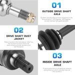 ATV CV Axle Drive Shaft Assembly Set - Grizzly