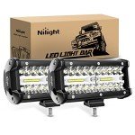 Nilight 120W LED Pod Lights - Flood/Spot Combo