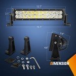 Nilight 72W 13.5" LED Work Light Bar