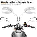 Universal 10mm Chrome ATV Rear View Mirrors