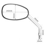 Universal 10mm Chrome ATV Rear View Mirrors