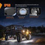 Nilight 4PCS Waterproof LED Rock Lights - White