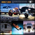 Nilight 4PCS Waterproof LED Rock Lights - White