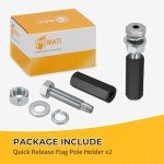 M MATI Quick Release Flag Pole Holders - 2 Pack