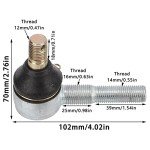 12mm ATV Ball Joint - Rust-Resistant Steel