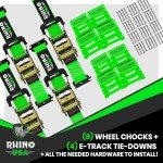 Rhino USA Heavy Duty Wheel Chock Tie Down Kit