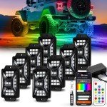 RGB Rock Lights with App Control for ATVs & Trucks