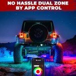 RGB Rock Lights with App Control for ATVs & Trucks