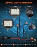 LEDMIRCY 4-Inch LED Pod Light Bar Kit