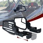 UTV Aluminum Side Mirrors with USA Flag Design