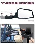 UTV Aluminum Side Mirrors with USA Flag Design